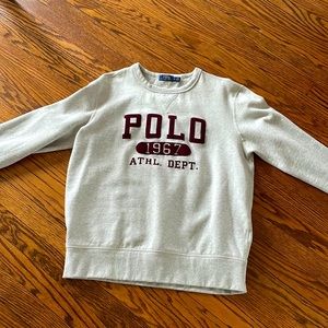 Ralph Lauren Medium Sweatshirt Barely Worn Heather Gray Maroon